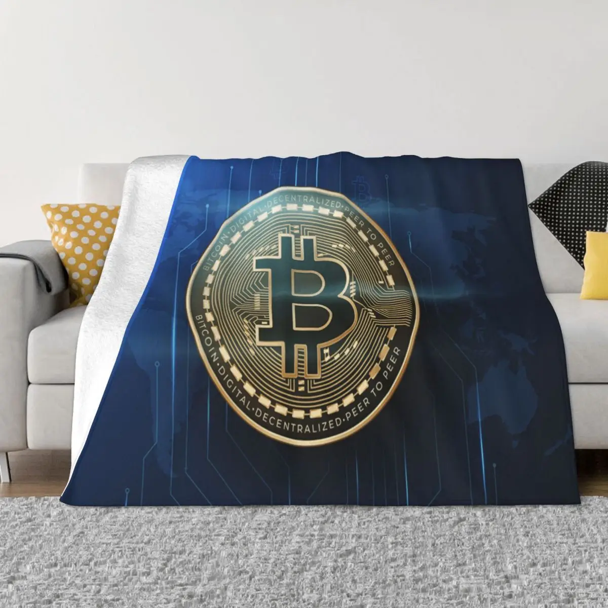 Bitcoin King 246 Bedroom Bed Blanket Home And Decoration Throw Blanket