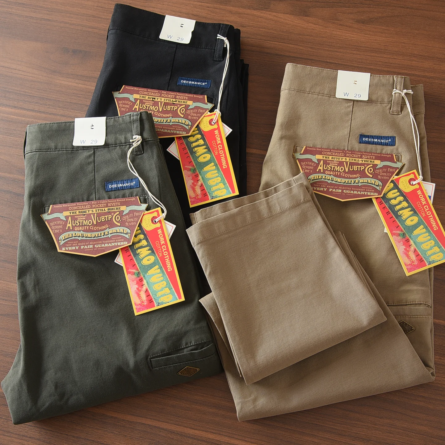 

2025 Autumn and Winter New American Retro Heavyweight Lumbering Cargo Pants Men's Amekaji 97% Cotton Washed Straight Trousers