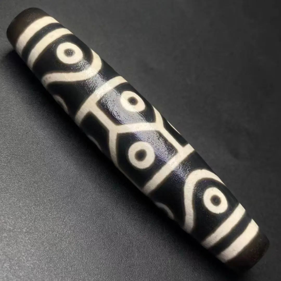 

1pcs/lot 14 Eyes Special Totems 80mm Long size Tibetan Dzi Beads DIY Amulet