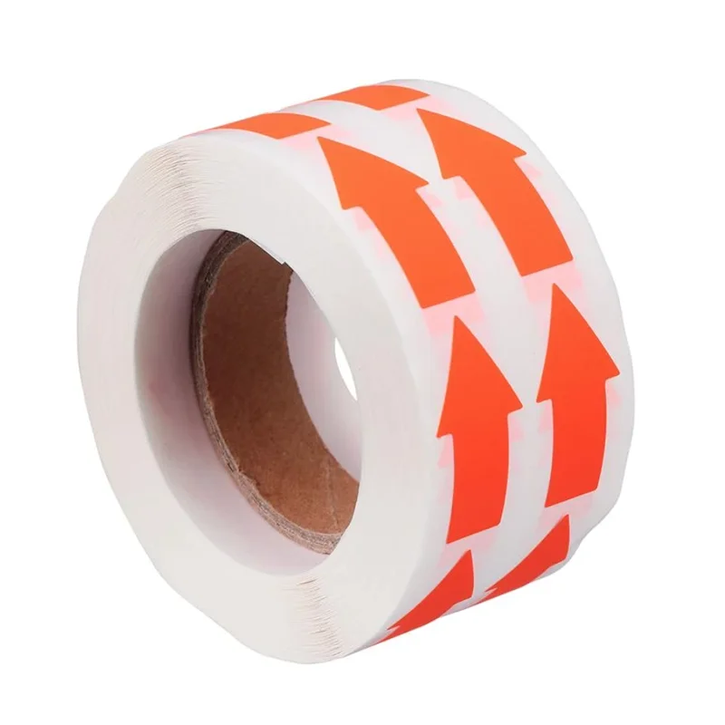 1000Pcs/ Roll Fluorescerende Kleur Label Bright Arrow Label Kleur Codering Inventaris Labels Zelfklevende Decoratieve Stickers