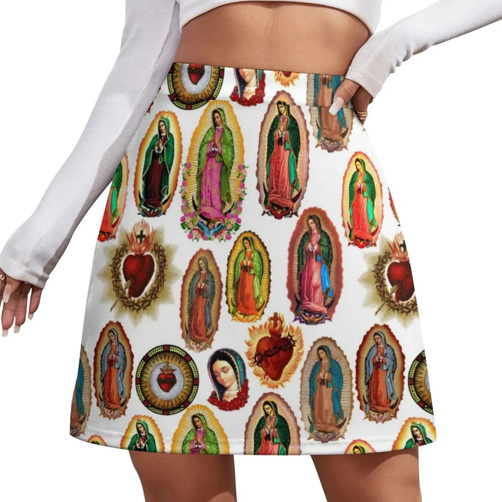 

Our Lady of Guadalupe Virgin Mary Mini Skirt clothes for woman extreme mini dress Mini Skirt