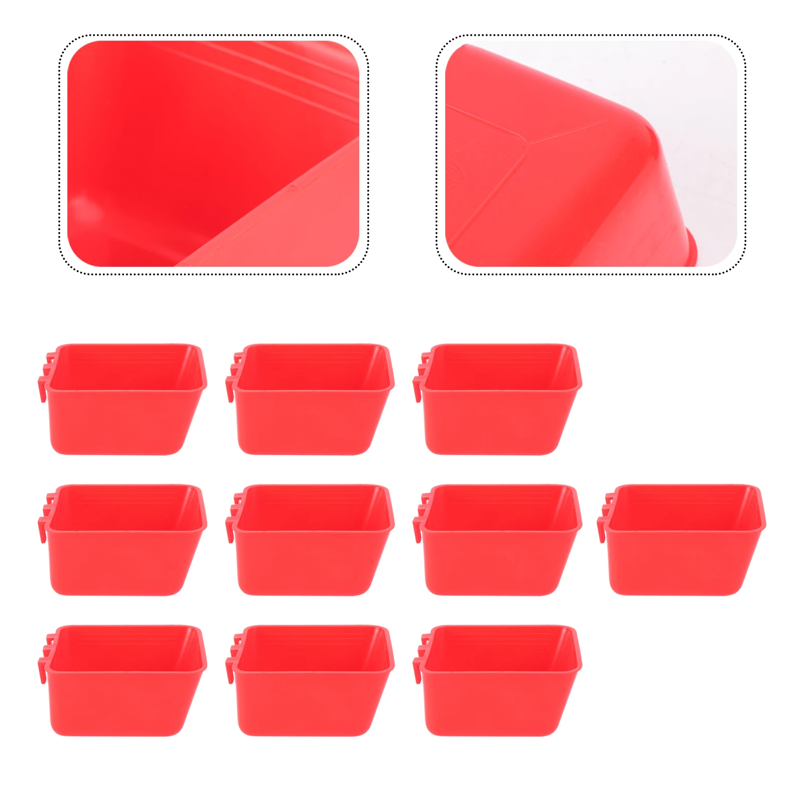 

10 Pcs Bird Trough Pigeon Accessories Polyethylene Cage Feeder Birds Feeding Dish Supplies Groove