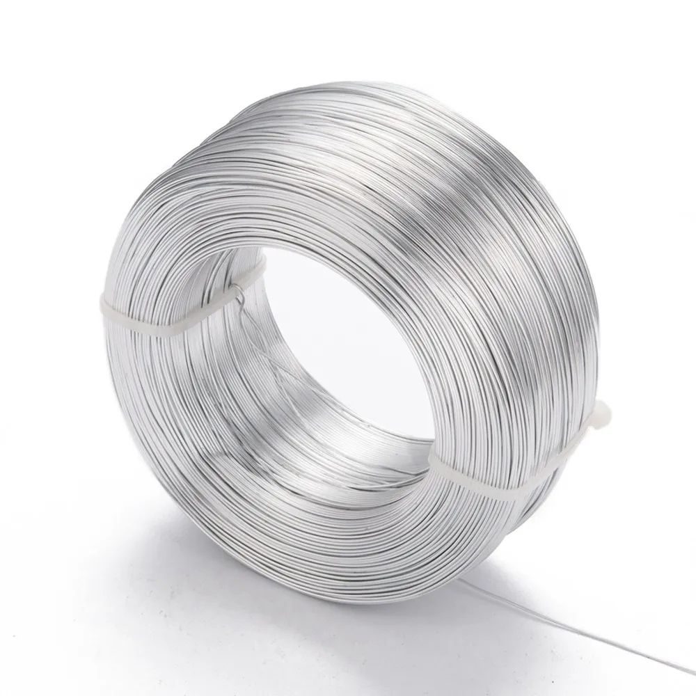 

Round Aluminum Wire Flexible Craft Wire for Beading Jewelry Craft Making Silver 20 Gauge 0.8mm 300m/500g(984.2 Feet/500g)
