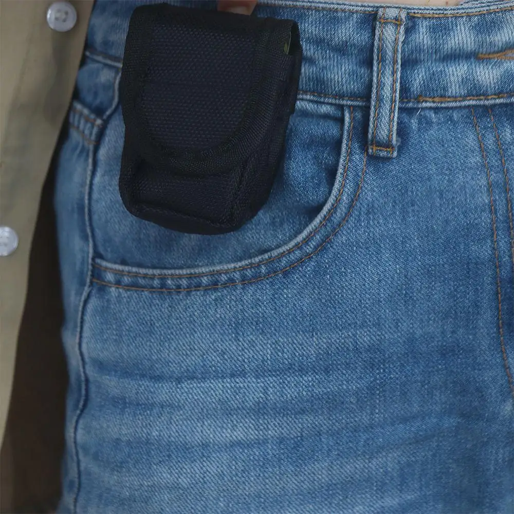 Belt Bag Oximeter Storage Bag Multifunctional Nylon Oximeter Protective Case Small Black Pulse Oximeter Carry Bag