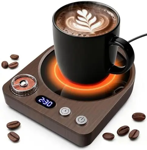 MQFORU Coffee Mug Warmer – 36W Fast Heat, 9 Temp Settings, 0.5-9H Timer, Auto Shut-Off, Memory Function