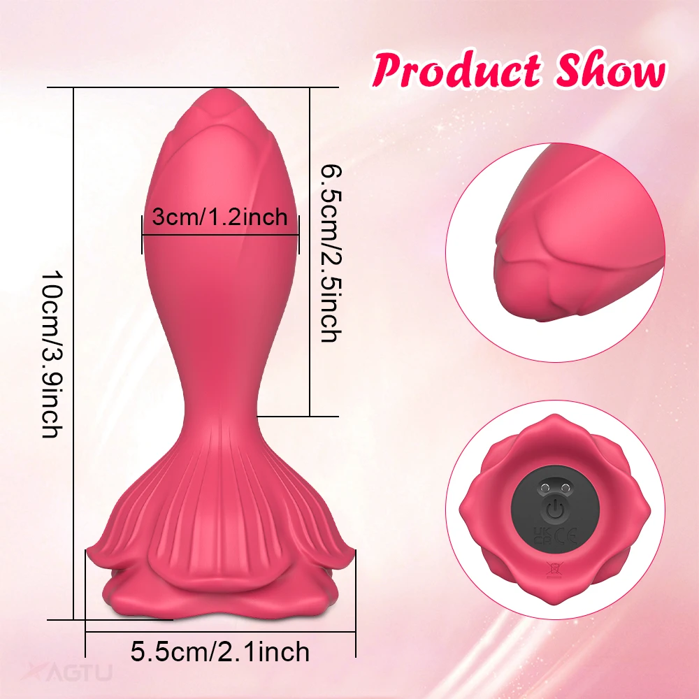 لعبة روز تطبيق بلوتوث هزاز المكونات الشرج للنساء والرجال ، المكونات بعقب ، مدلك البروستاتا الذكور ، الاستمناء ، السلع الكبار ، ألعاب الجنس