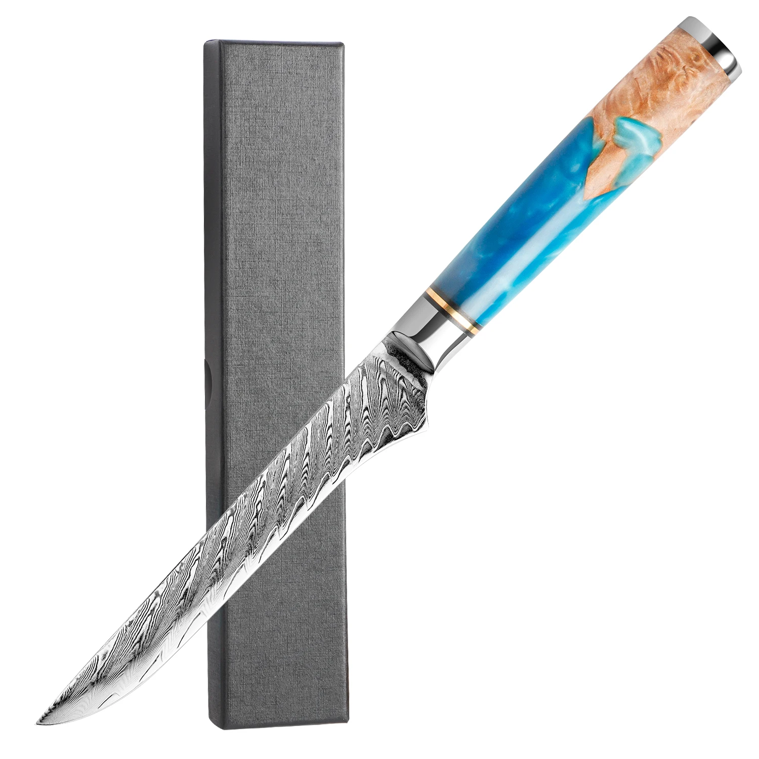 6-inch professional deboning knife, 67-layer Damascus steel kitchen knife for cutting meat, multi-functional kitchen tool