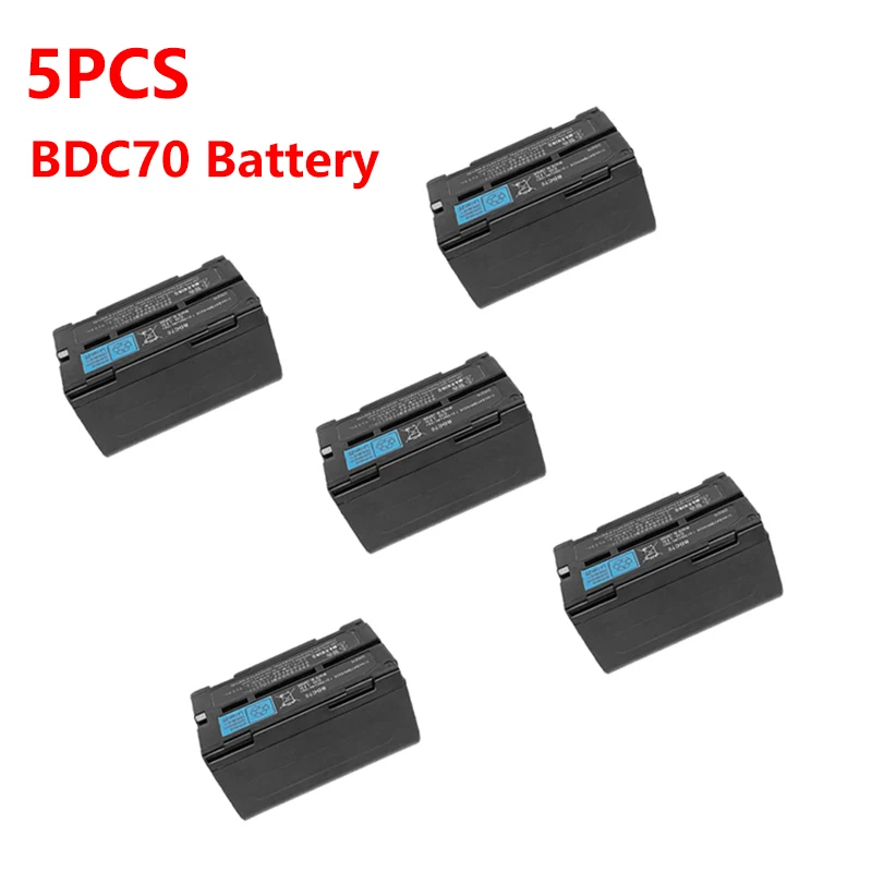 

Аккумулятор Li-ion 7.2V 5240mAh черный с логотипом, 5 шт., BDC70 для Sokia CX/RX-350 OS/ES, для тахеометра Top Total Station, перезаряжаемый