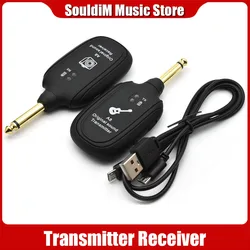 UHF Wireless Digital Audio System Transmitter Receiver USB Cable for Guitar Bass Ukulele Guitar Accessories Guitar Parts