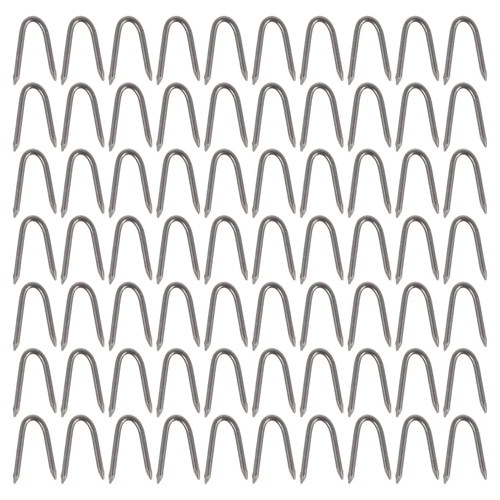 

140pcs Fence Nails Iron Fence Garden Fences Stakes Fixing Tool Chicken U Shaped Nails Wire Fencing Metal U Stakes