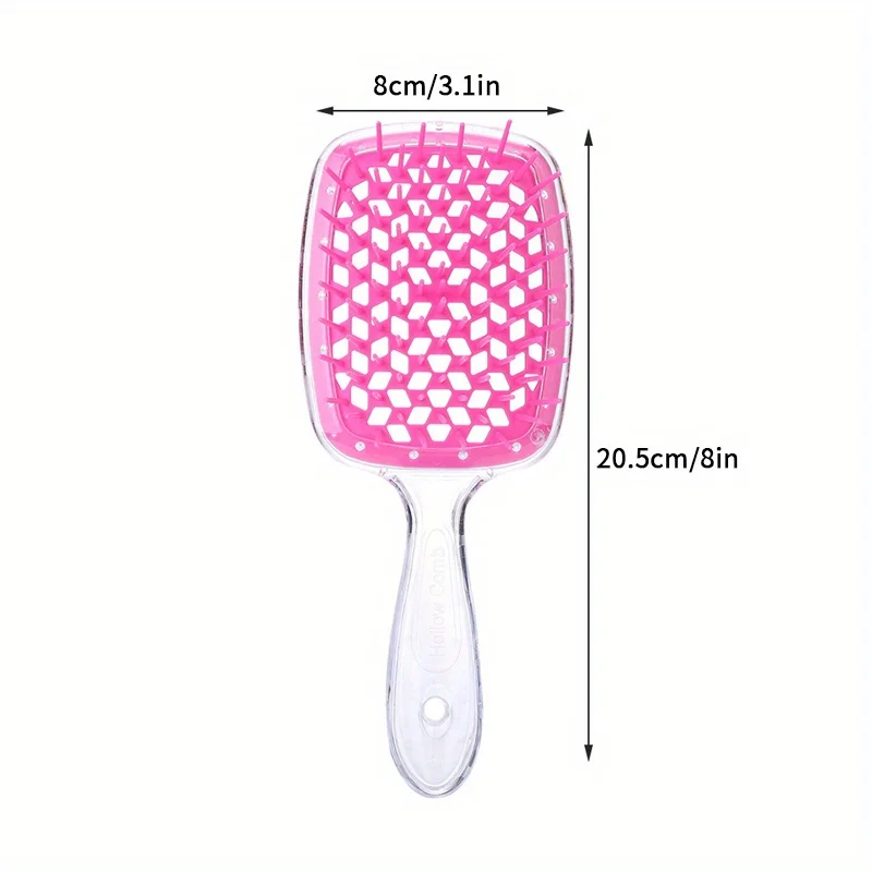 Pack Detangling Hair Brush Set - Anti-static Plastic Bristle Comb for Wet or Dry Hair - Scalp Massage Finishing Hairbrush for No