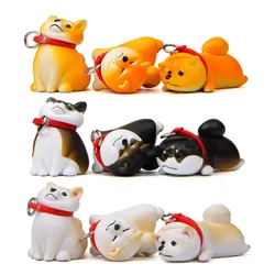 Kawaii Gashapon Refusal Dog Creativity Shiba Inu Anime Figurine Cute Animal Pet Figure Gachapon Capsule Toys Miniature Model
