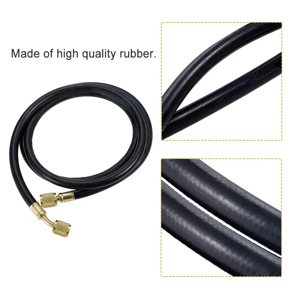 1.5m R410 AC Hose Charging Hose Tube Kit Low Loss Fittings Durable 59 Inch Refrigerant Air Conditioning Manifold Gauge