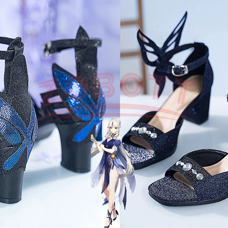 

Genshin Impact Keqing Ningguang Cosplay Shoes High Heels Gorgeous Outfit Costume Accessory Halloween Hot Game