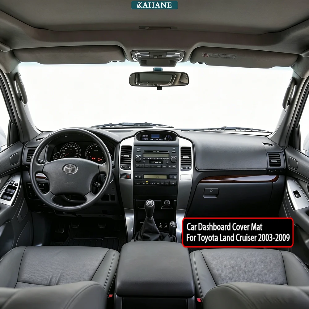 

Car Dashboard Cover Mat-Premium Dashboard Protector Against Dust and UV Rays For Toyota Land Cruiser 120 J120 2003-2009