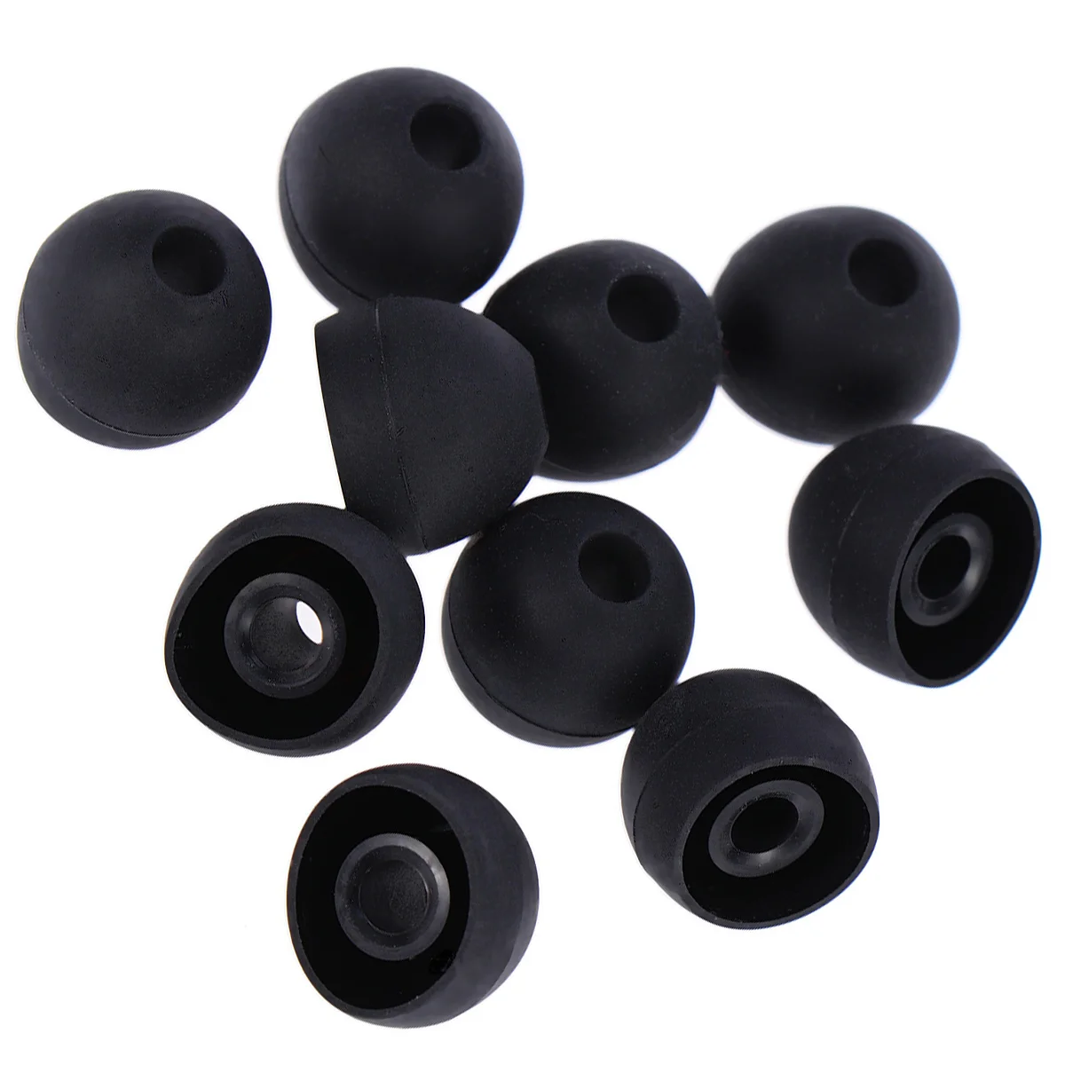 

10 Pcs Earbud Covers Replacement Headphones Wireless Tips Sound Insulation Earplugs Black Earphone Headset