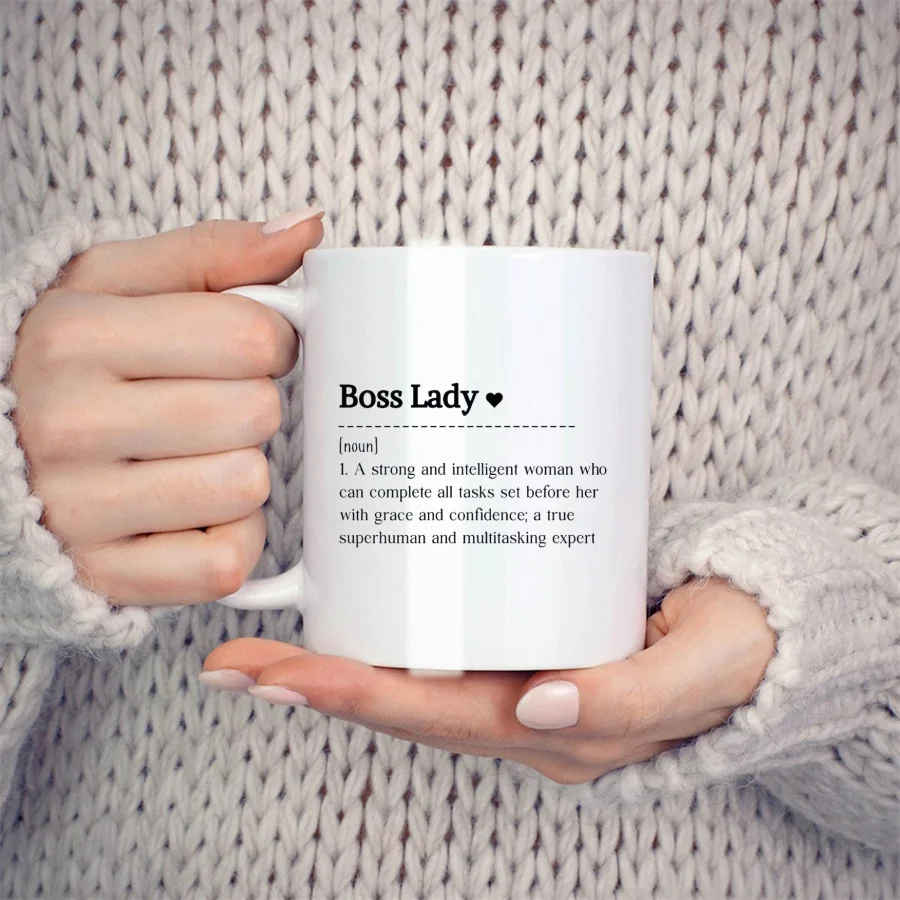 Boss Lady Mugs For Like A Boss Birthday Gifts Novelty Coffee Ceramic Tea Cups White 11 oz