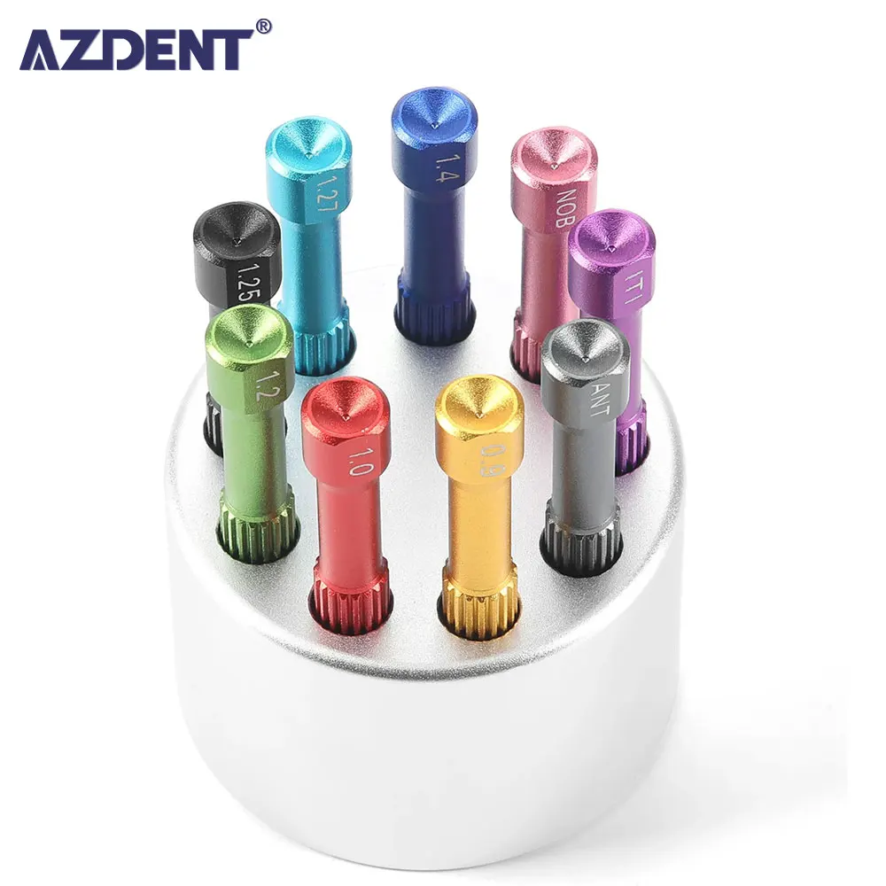 

9Pcs/Set AZDENT Dental Laboratory Implant Screw Driver Dentistry Tools Kit Micro Screwdriver Dentist Instrument