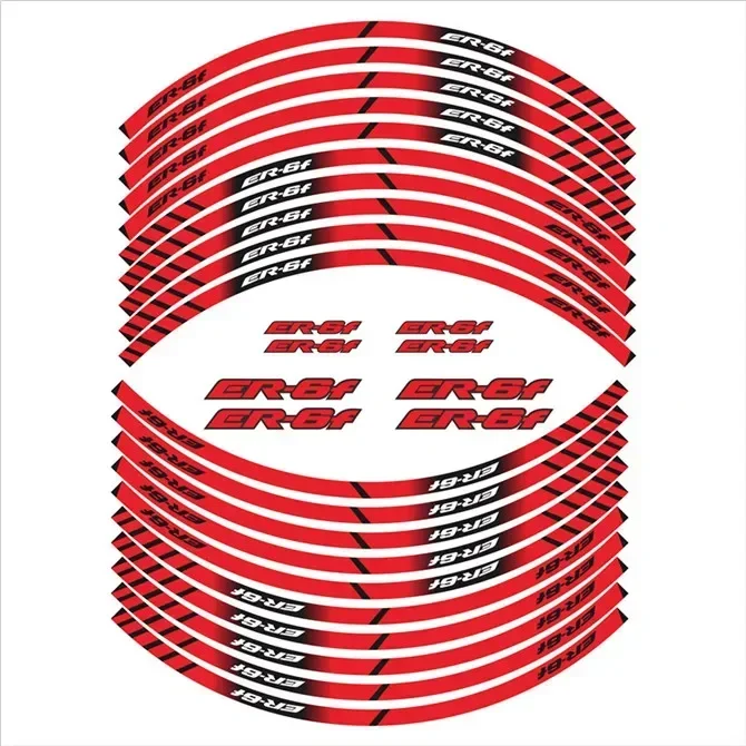 FOR KAWASAKI ER-6F ER6F ER 6F Moto Parts Contour Wheel Decoration Decal Sticker - B