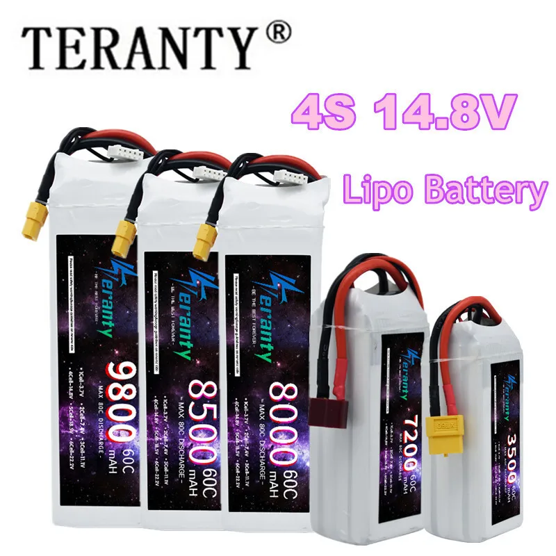 TERANTY 4S 14,8 V Lipo Batterie 1500/2200/2700/3000/3500/4600/5600/6500/7200/8000/8500/9800 mAh Für RC Auto FPV Drone Wüste Lkw