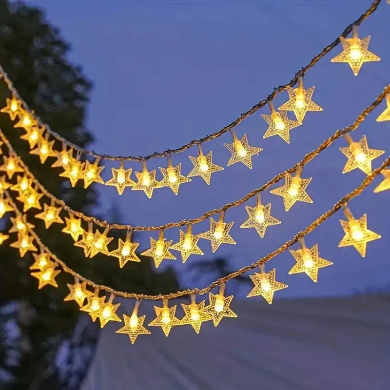 

Fairy Lights Battery Powered Indoor Star LED String Lights Garland Lights Party Home Garden Christmas Decoration