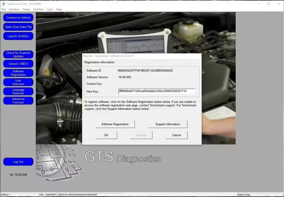 Newest Version TIS Techstream 18.00.008 Software Link MINI VCI Auto Repair Tool Compatible with Win11/Win10 Includes Active Code