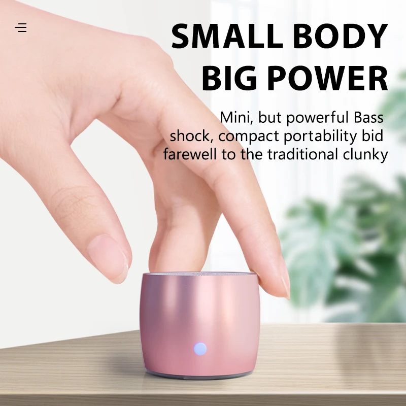 EWA A103 مضخم صوت معدني لاسلكي RGB LED إضاءة IPX5 مقاوم للماء 3 واط اتصال USB بطارية ذكية للحد من الضوضاء