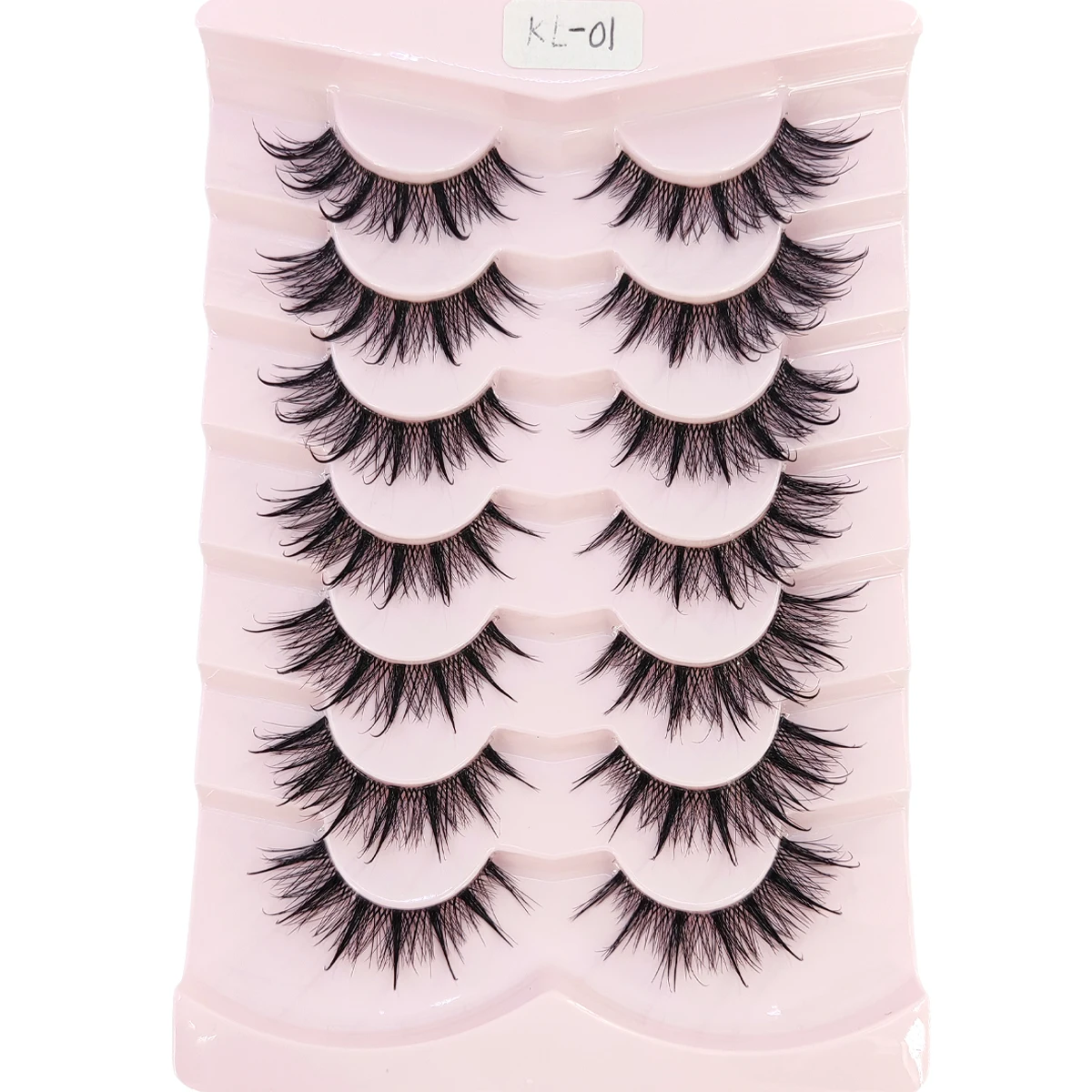 HBZGTLAD 5/7 pairs of moisturizing false eyelashes cosplay natural and lightweight fairy cross fluffy eyelashes extended eyelash
