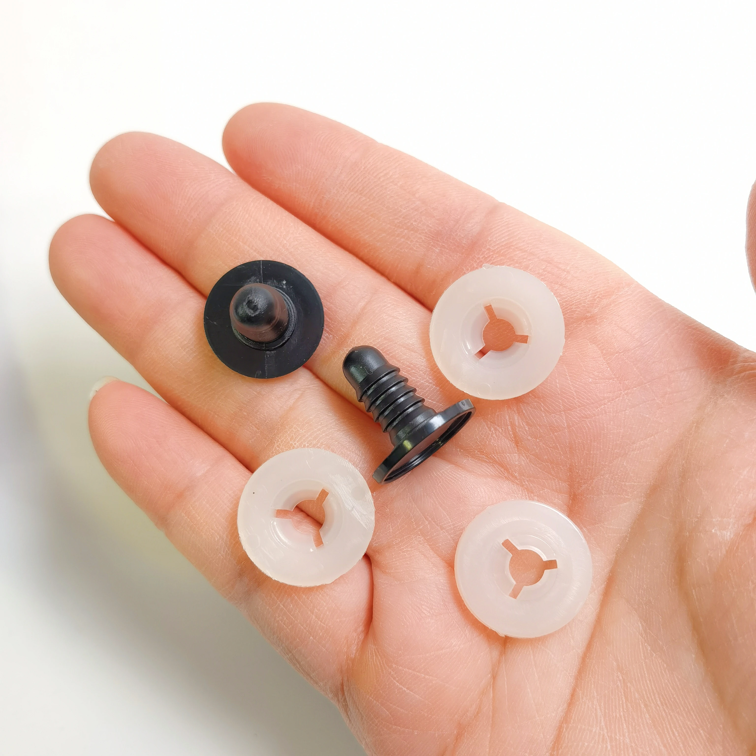 Round Plastic Safety Eyes Round Gaskets Washers Nose Back for Doll Animal Toys Bear Animal Toys DIY Craft Accessories