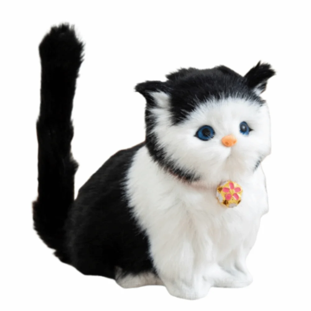 

Kawaii Fluffy Simulation Cat Cute Comfortable Imitation Cat Cartoon Interactive Stuffed Animals Easter Gifts