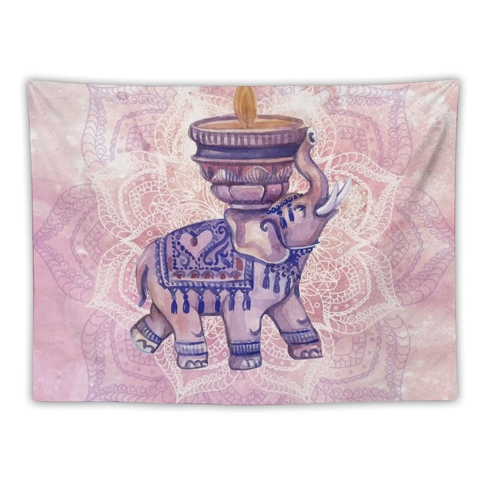 

Diwali Watercolour Elephant Tapestry Wall Hanging Decor Decoration For Rooms Decoration Wall Aesthetic Room Decor Tapestry