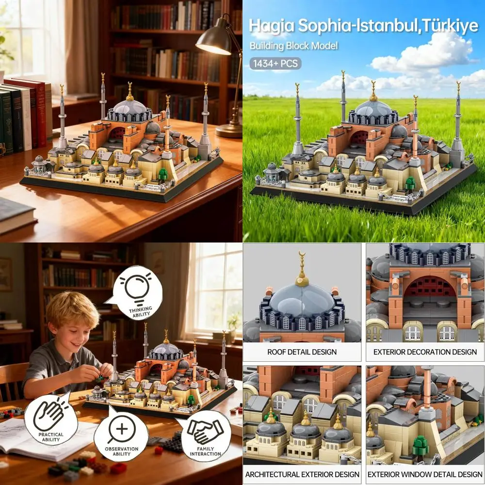 ハギア・ソフィア ランドマーク建築模型キット：大人とティーン向けのコレクタブルディスプレイギフト