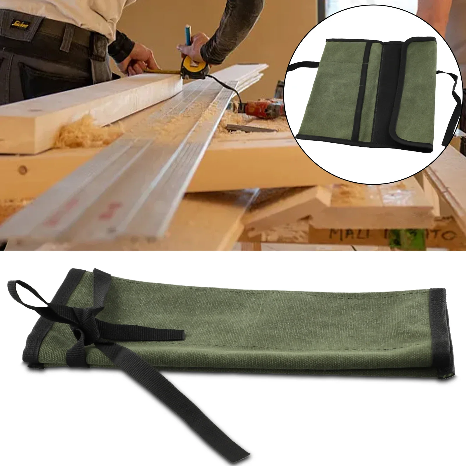

1pc Multiple Pocket Multi-Purpose Roll-Up Tool Bag Oxford Fabric Multi-Tool Organizer For Wrench Screwdrivers Storage Case Bag