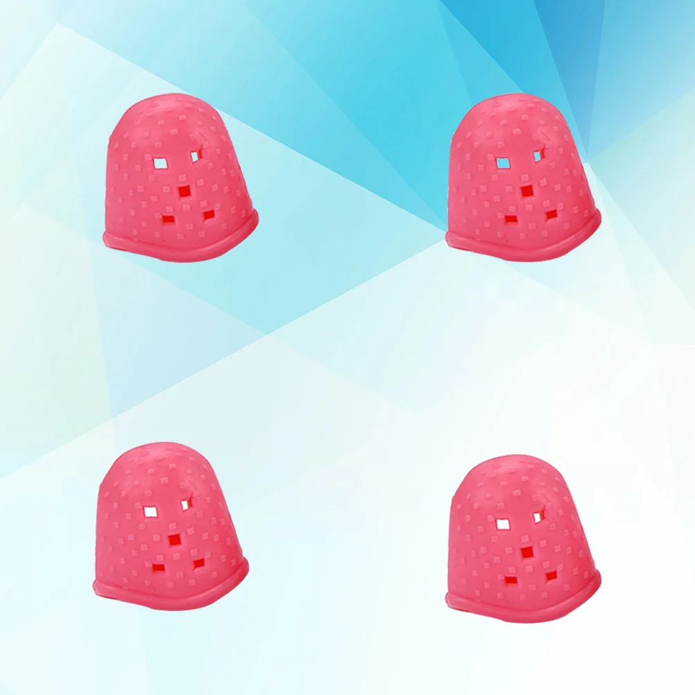 

4Pcs Silicone Guitar Finger Caps Fingertip Protectors Finger Guards for Ukulele Mandolin Electric Guitar Comfortable Durable