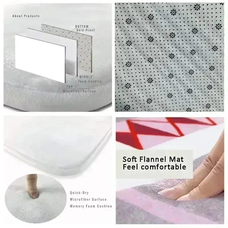 سجادة عيد الميلاد العتيقة مع سانتا مزلقة ورنة حمراء للعطلات سجادة طباعة شجرة عيد الميلاد الاحتفالية لديكور غرفة المعيشة