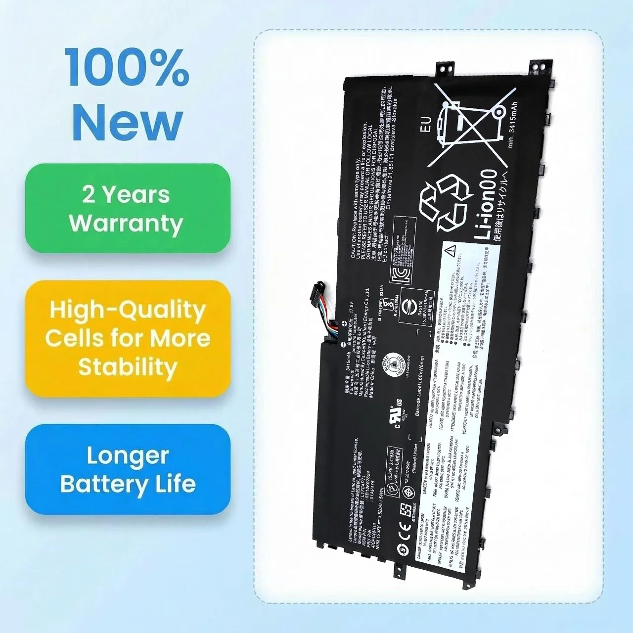 L17C4P71 01AV475 02DL003 Laptop Battery For Lenovo ThinkPad X1 Yoga Gen 3/2018 20LE 20LD 20LG SB10K97623 SB10K97624 L17M4P71