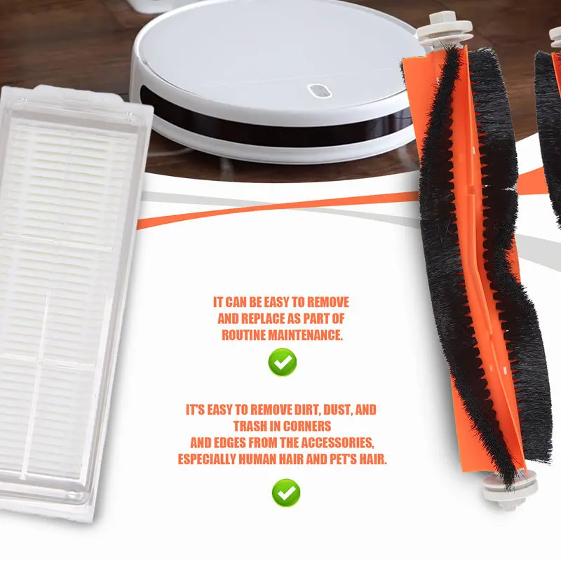 미 로봇 진공청소기 2 Lite / Pro / MJSTL / MJST1SHW 로봇 진공 청소기 예비 부품 메인 사이드 브러시 헤파 필터-A99X