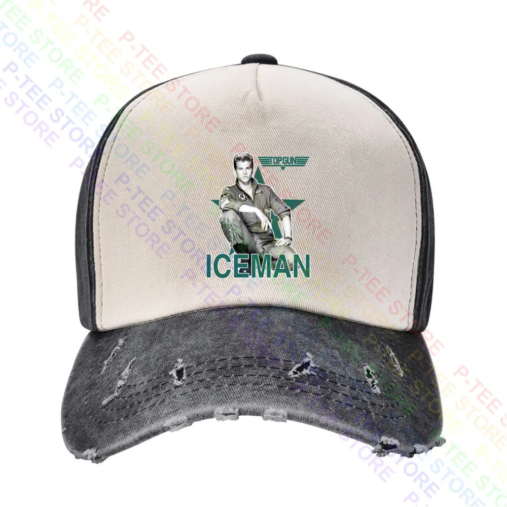 Top Gun 80‘S Throwback Val Kilmer ‘Iceman‘ Movie Baseball Cap Snapback Caps Knitted Bucket Hat