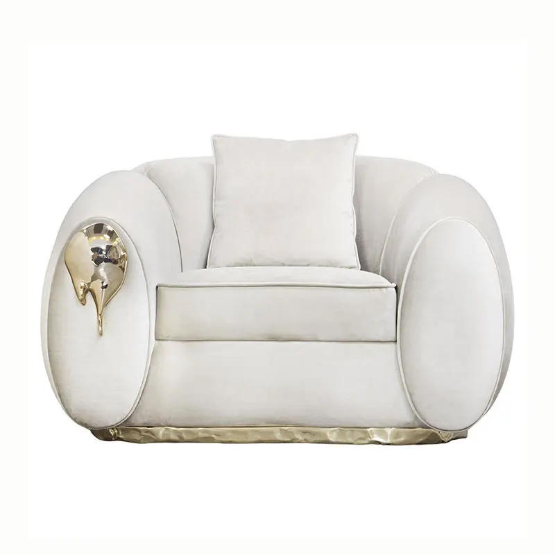 Móveis de luxo de alta qualidade villa sala de estar sofá de couro