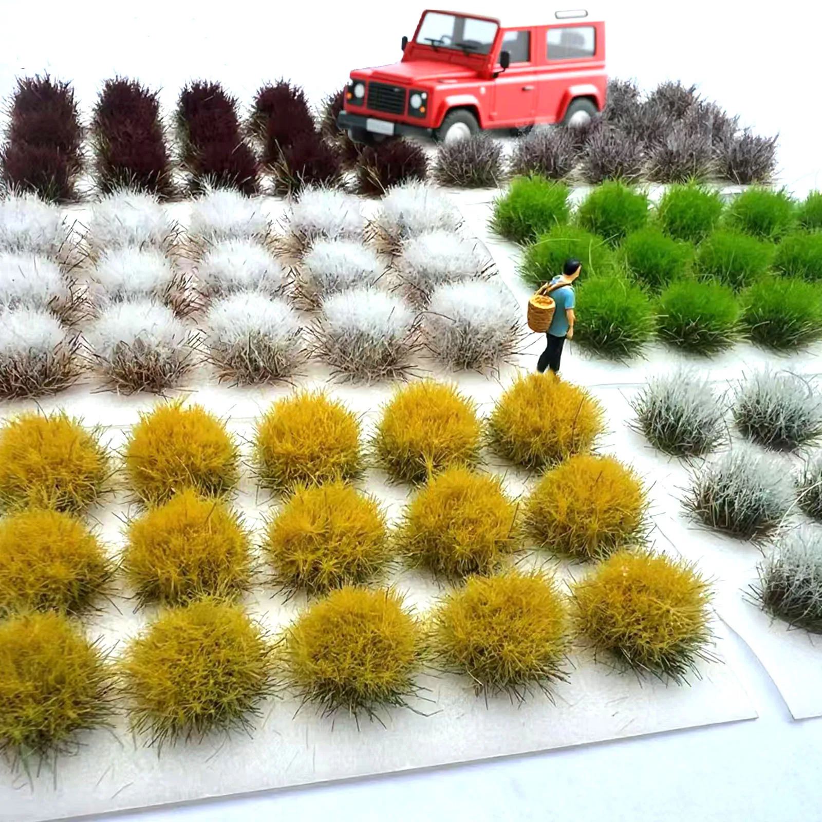 Height 10mm Miniature Grass Cluster Model DIY Building Sand Table Lawn Materials Micro Landscape Decoration Diorama Accessories