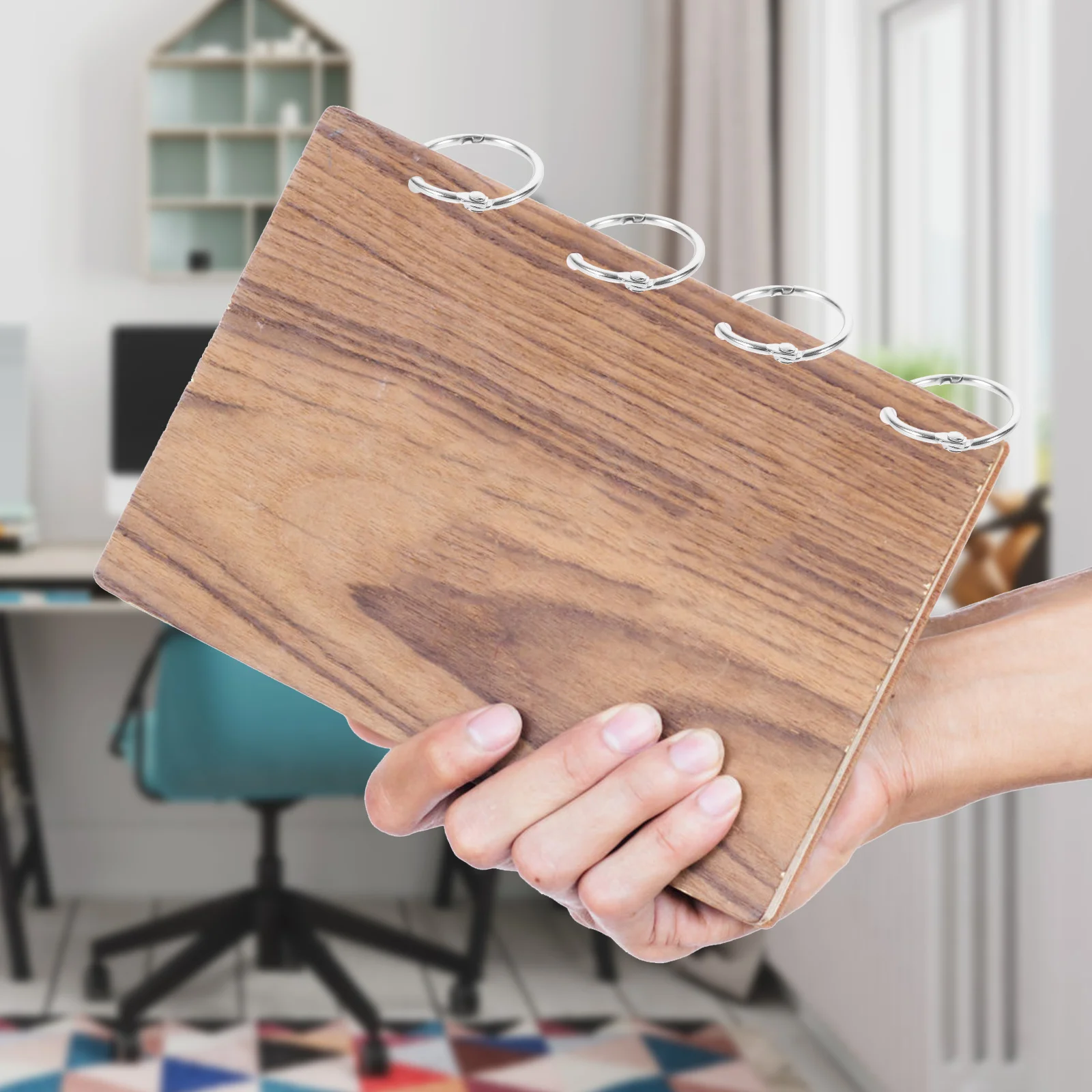 20 Pcs Snap Stationery Binding Ring Open Photo Album Book Loose-leaf 20pcs/pack Binder Rings Key Metal Office