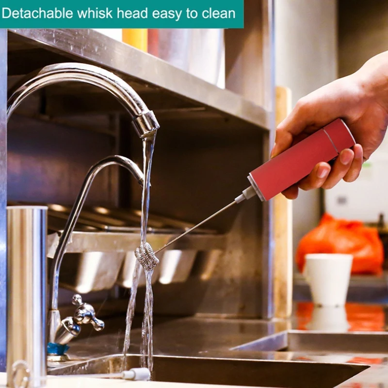 مخفق زنبركي كهربائي من الصلب ، مزبد حليب قوي ، صانع رغوة ، فرشاة تنظيف ، مجموعة دوار الأكمام ، أفضل المبيعات