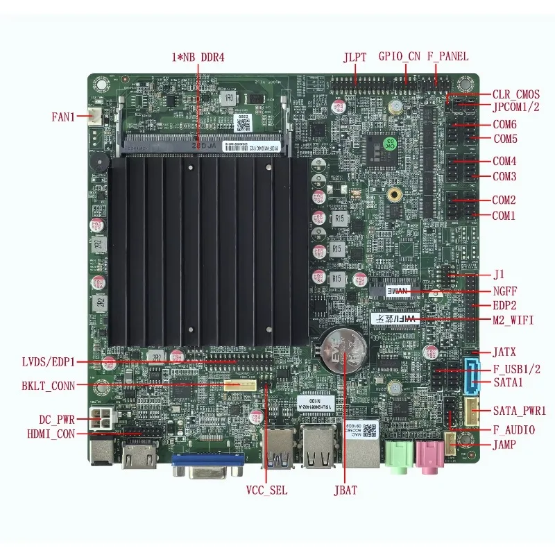 N100 N95 N150 N305 Mini Itx main board ATM Pos embedded industrial control board for smart vending machines and self-service
