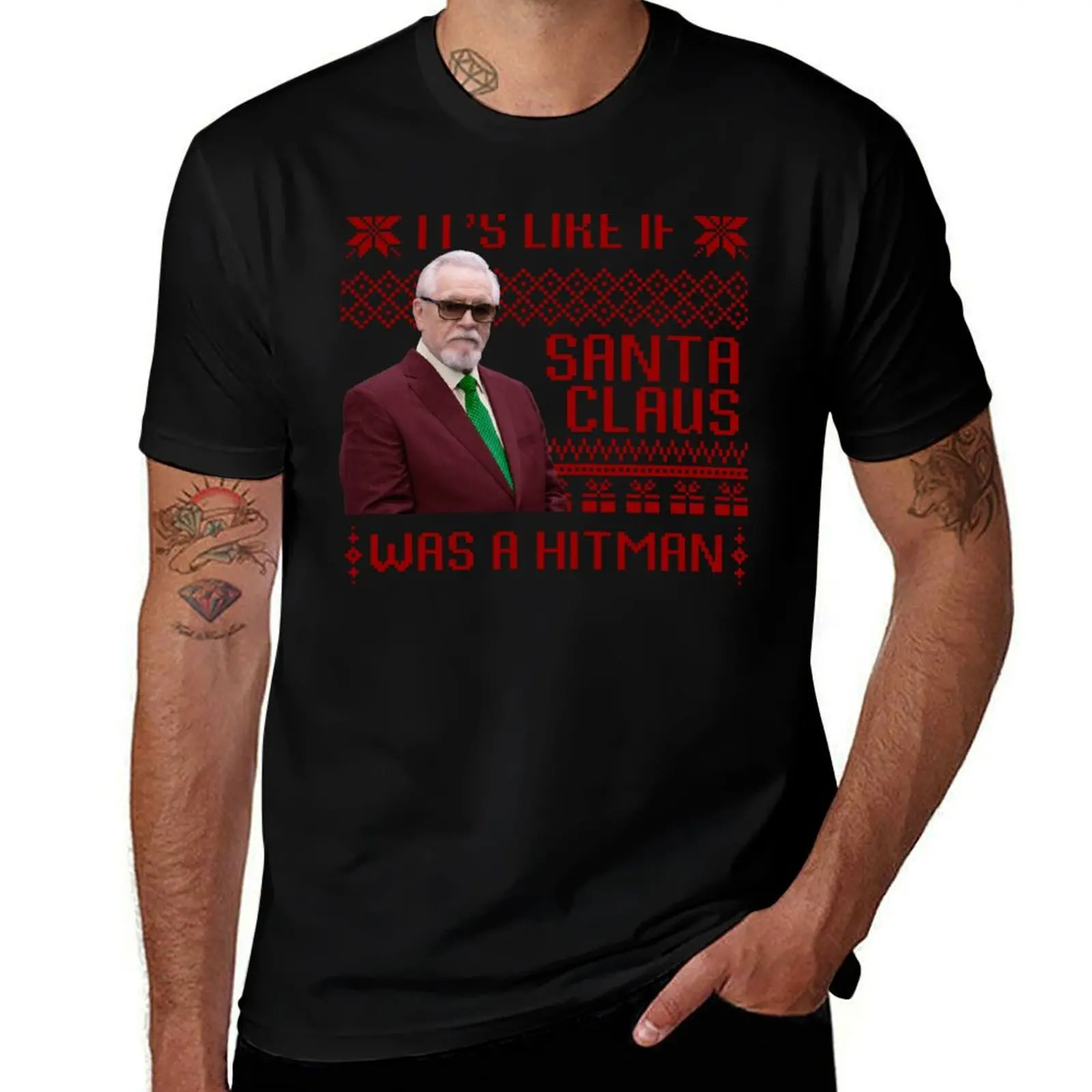 Logan Roy Santa Christmas Design Gift T-Shirt t shirts for man cotton funny anime tshirt