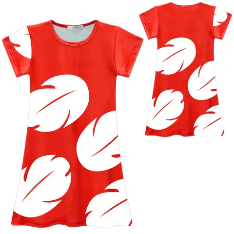 2025 Girl Lilo & Stitch Role Play Dress Disney Stitch Movie Hawaii Costume Halloween Cospaly Children Dress