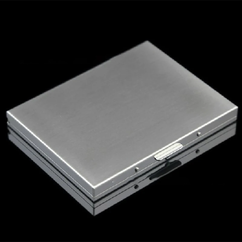 Silver Stainless Steel Extra Slim Cigarette Case/ Box