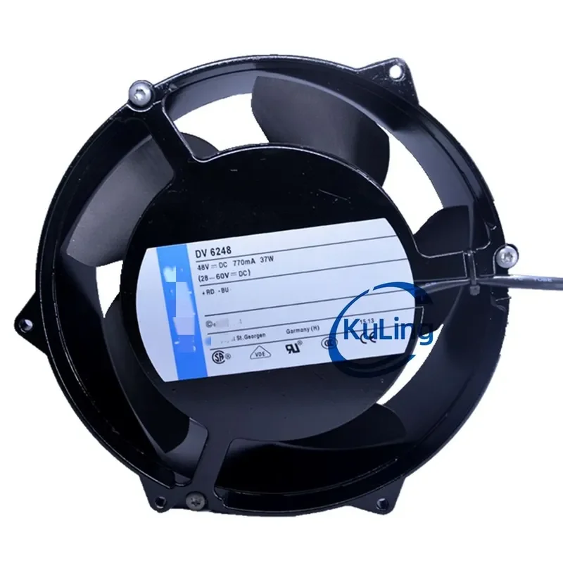 New German 17CM DV6248 DC48V 37W Large Air Volume Inverter Cooling Fan for Electronics