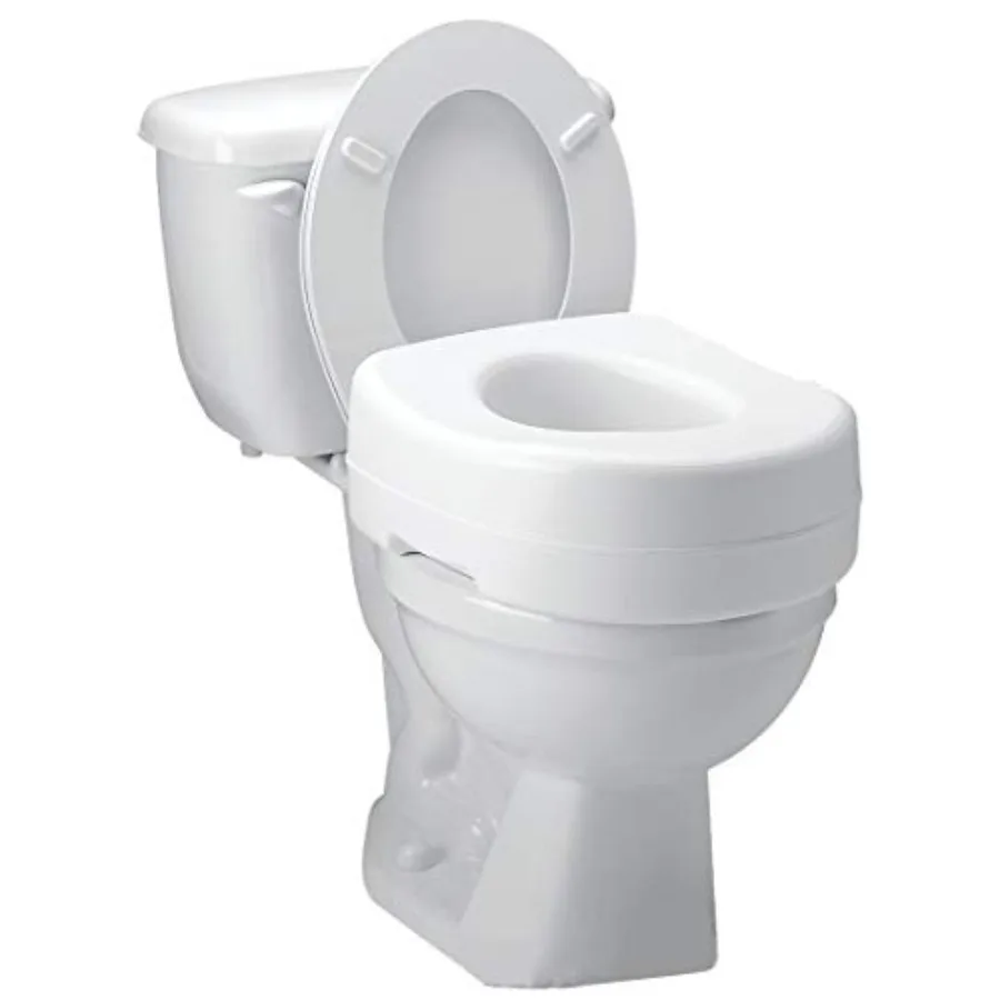 

Carex Toilet Seat Riser 5.5 Inch Toilet Seat Risers for Seniors Raised Toilet Seat Supports 300lbs Slip-Resistant Toilet Riser