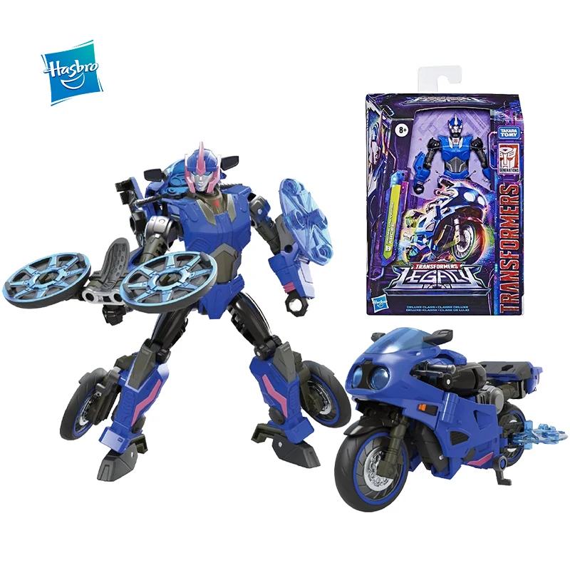 Hasbro-Transformers Prime Legacy Deluxe Arcee Hobby Robot, Figura de Ação Original, Modelo Anime, Presentes de Brinquedo, 12cm, Em Stock