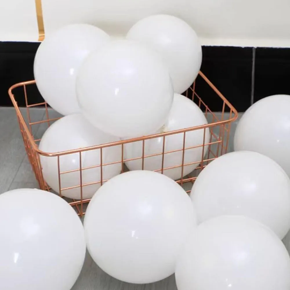 112pcs Pearl White Balloon Garland Arch Kit Double Stuffed Balloons Different Sizes for Wedding Birthday Baby Shower Party Decor